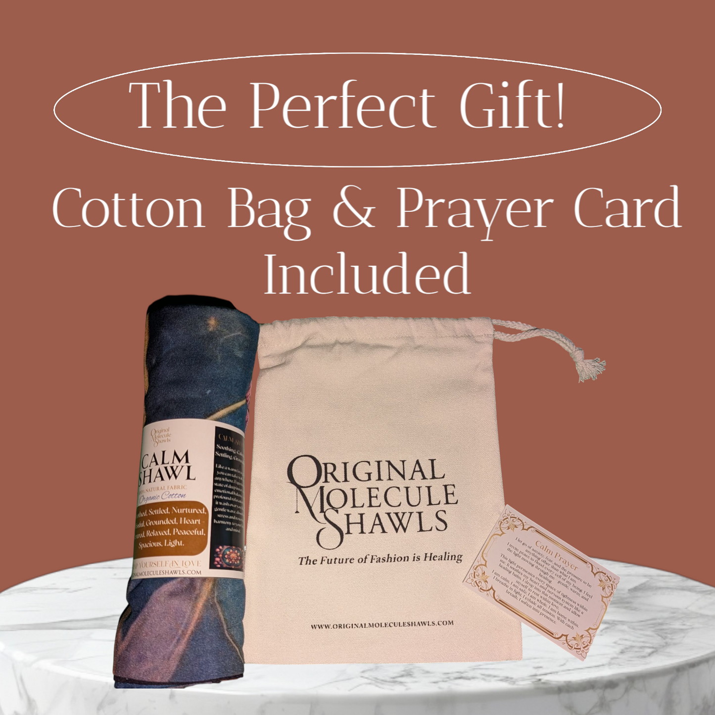 Organic Cotton Calm Shawl – Soothing Wrap for Anxiety & Inner Peace