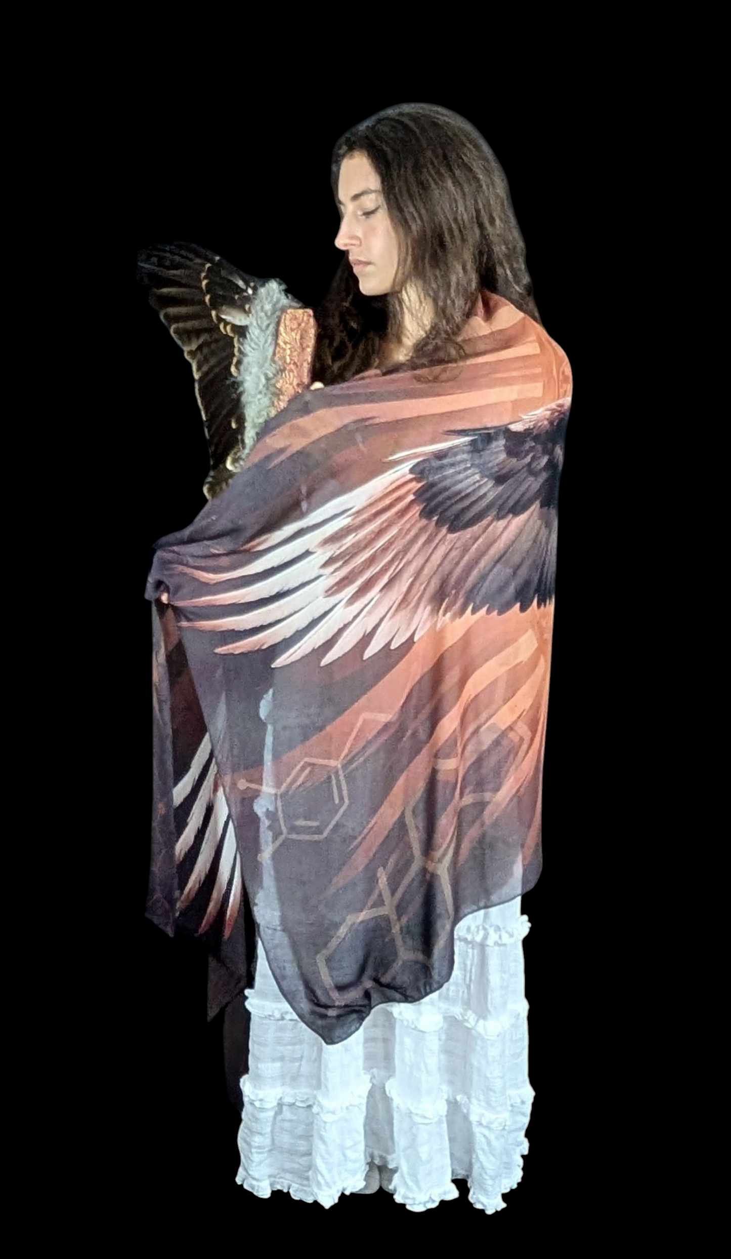 Modal Strength and Confidence Shawl, Eagle Wings