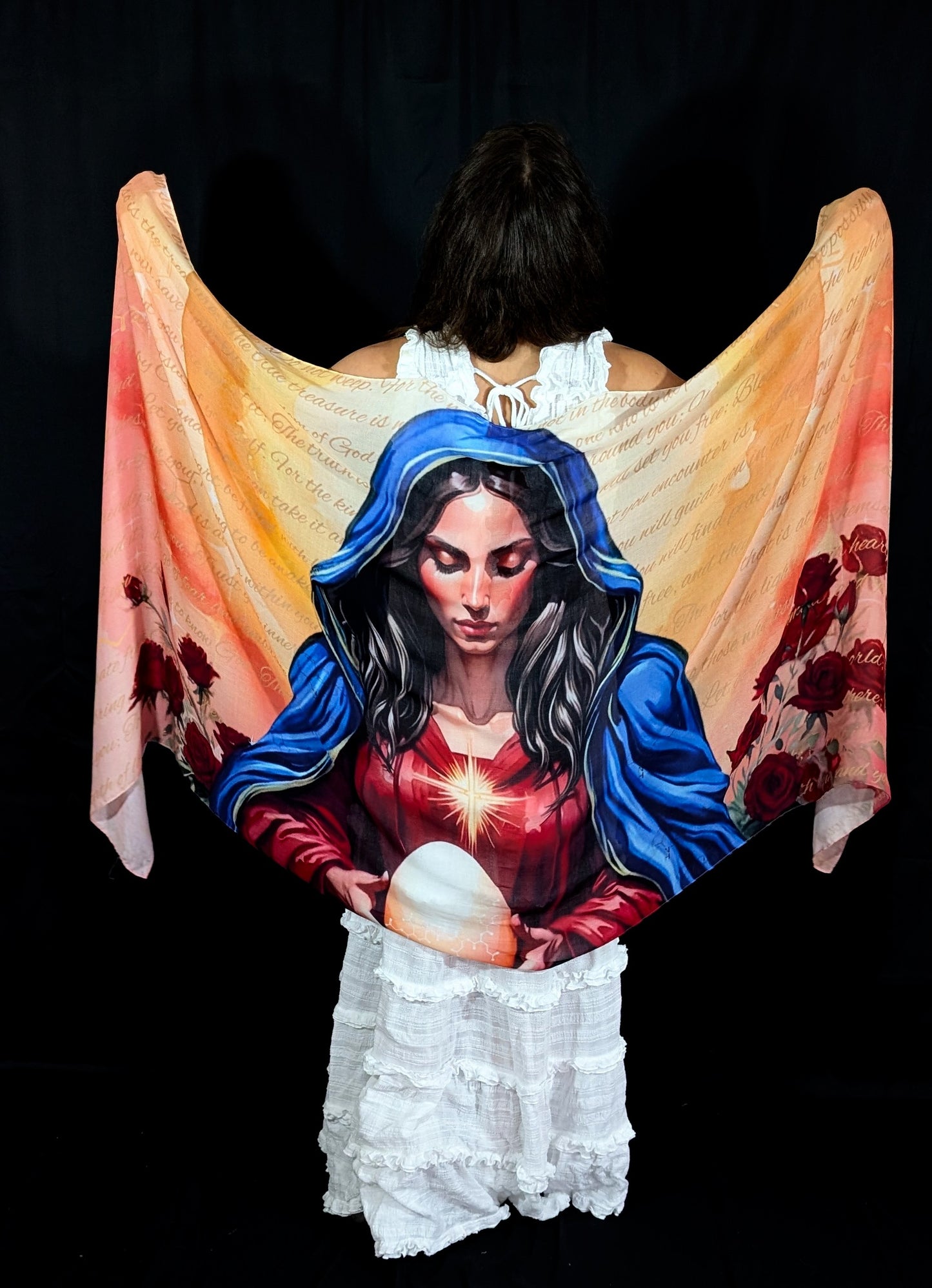 Gospel of Mary Magdalene Shawl β Divine Feminine Activation. Be Wrapped in Prayer.