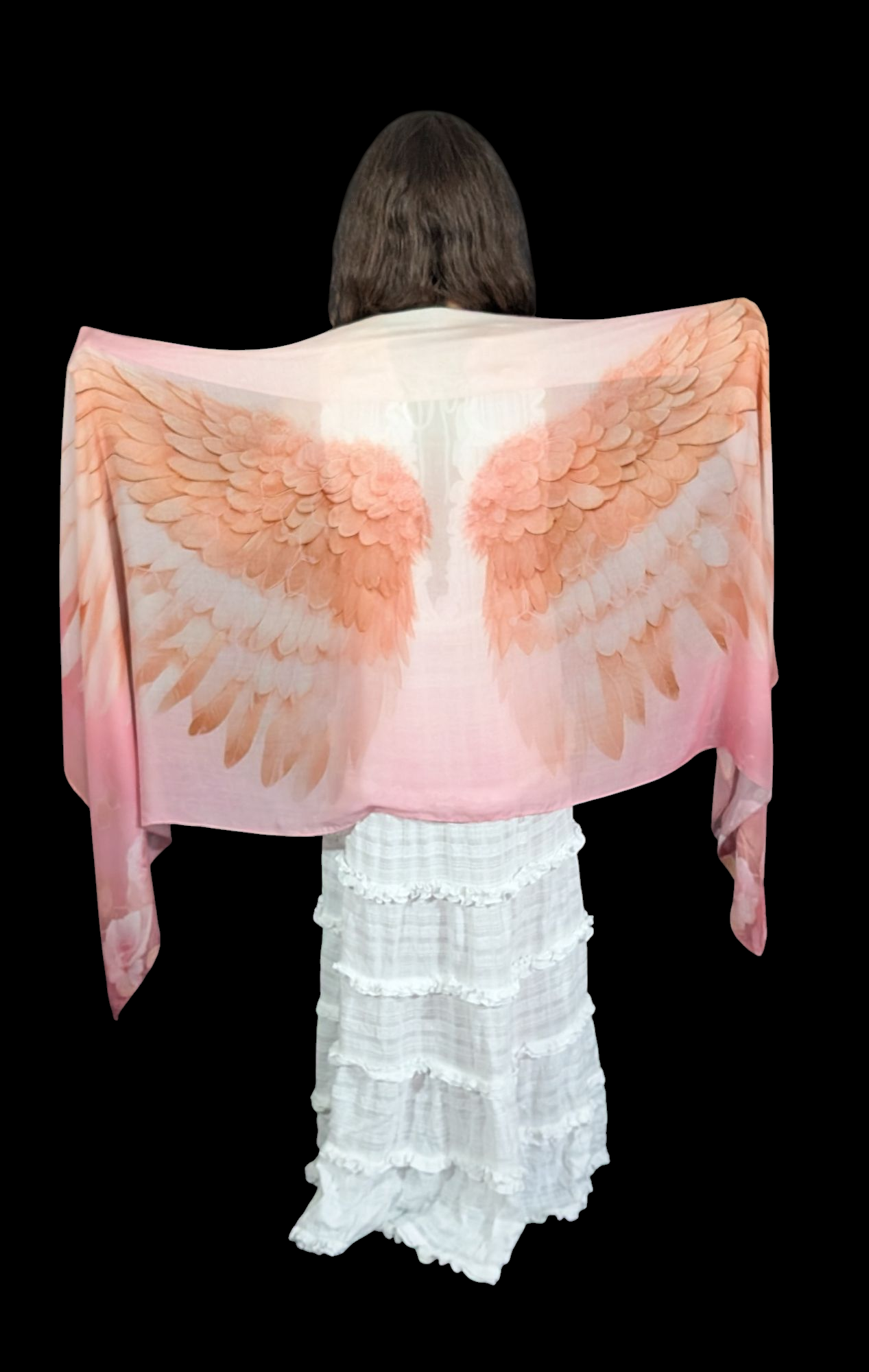 Modal Happiness Shawl – Golden Angel Wings for Joy, Lightness & Mood Boost