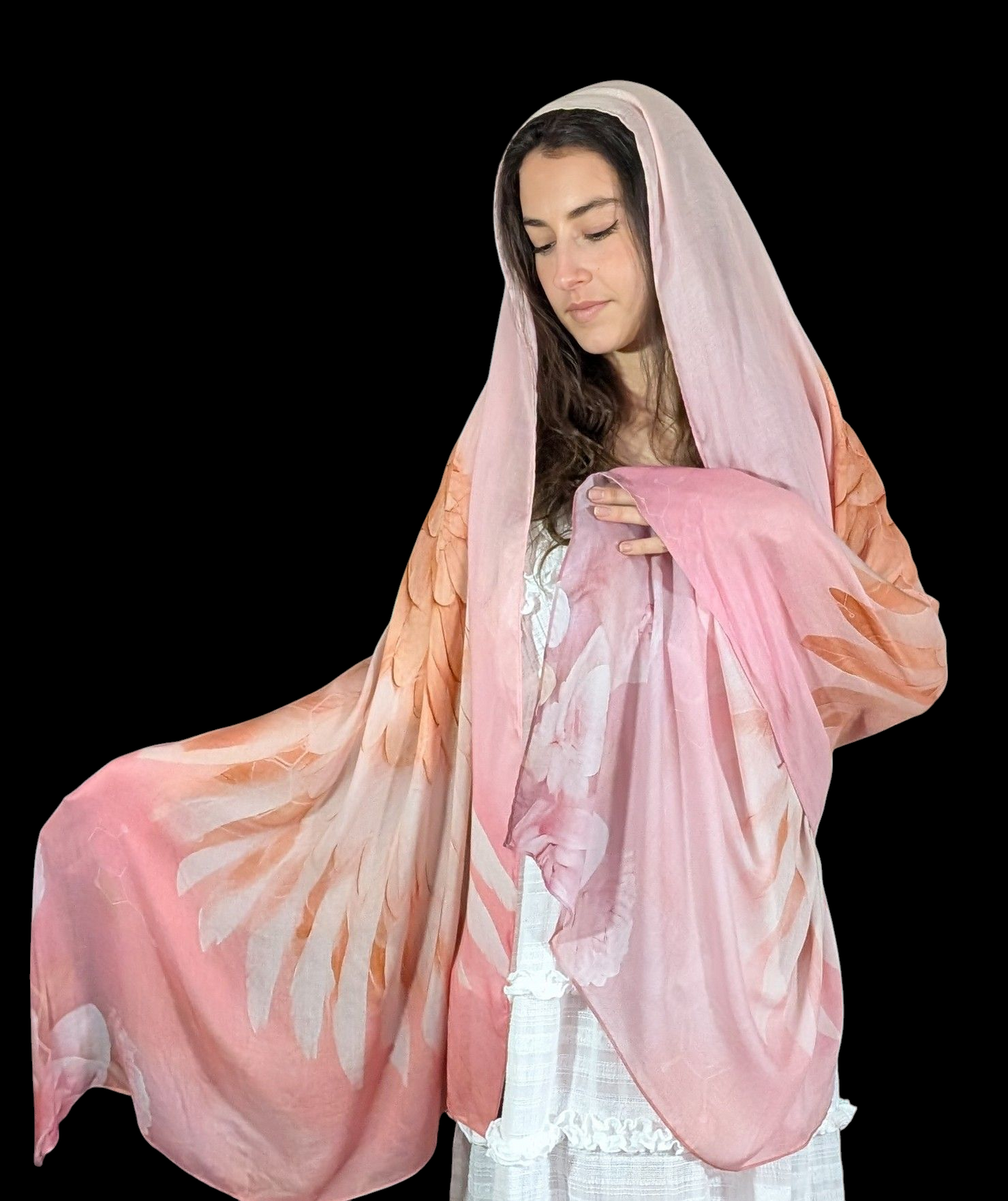 Modal Happiness Shawl – Golden Angel Wings for Joy, Lightness & Mood Boost