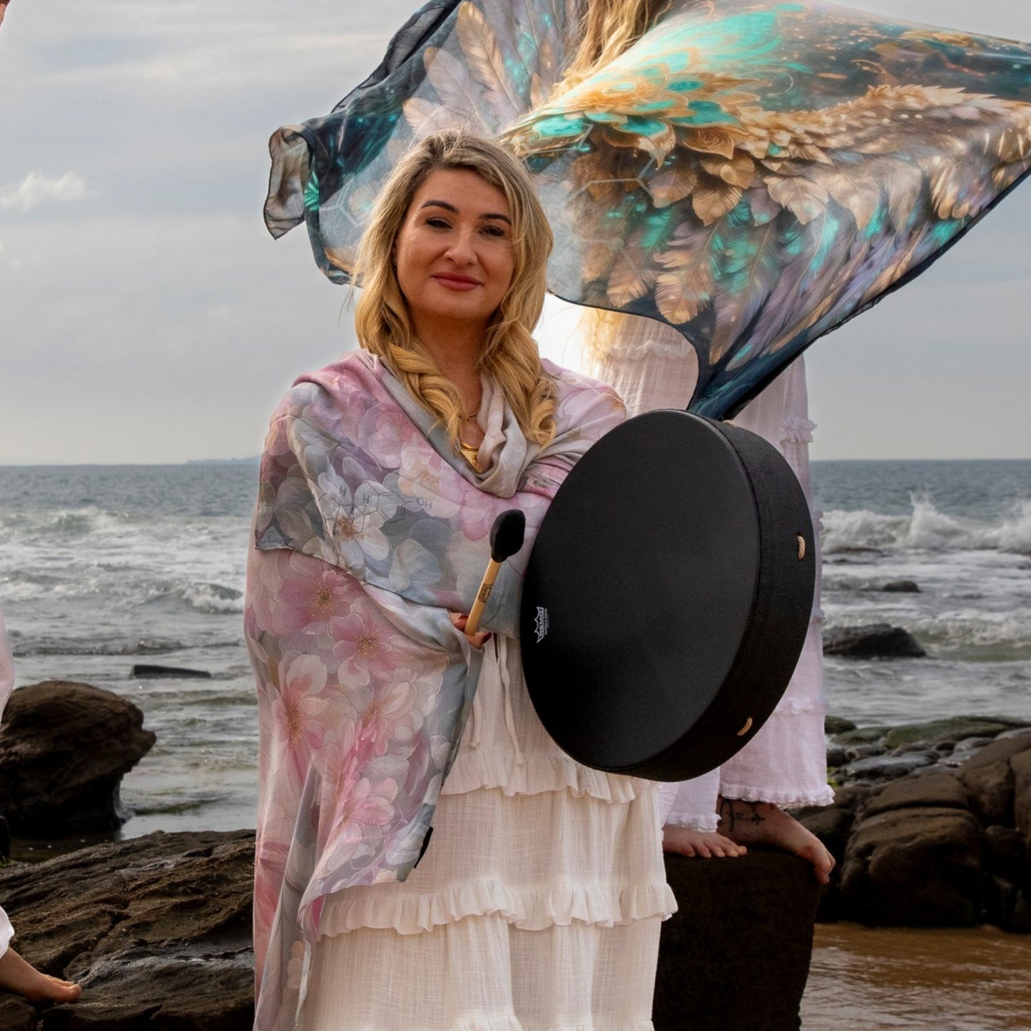 Hormone Balancing Shawl | Floral Healing Shawl for Feminine Harmony & Emotional Balance