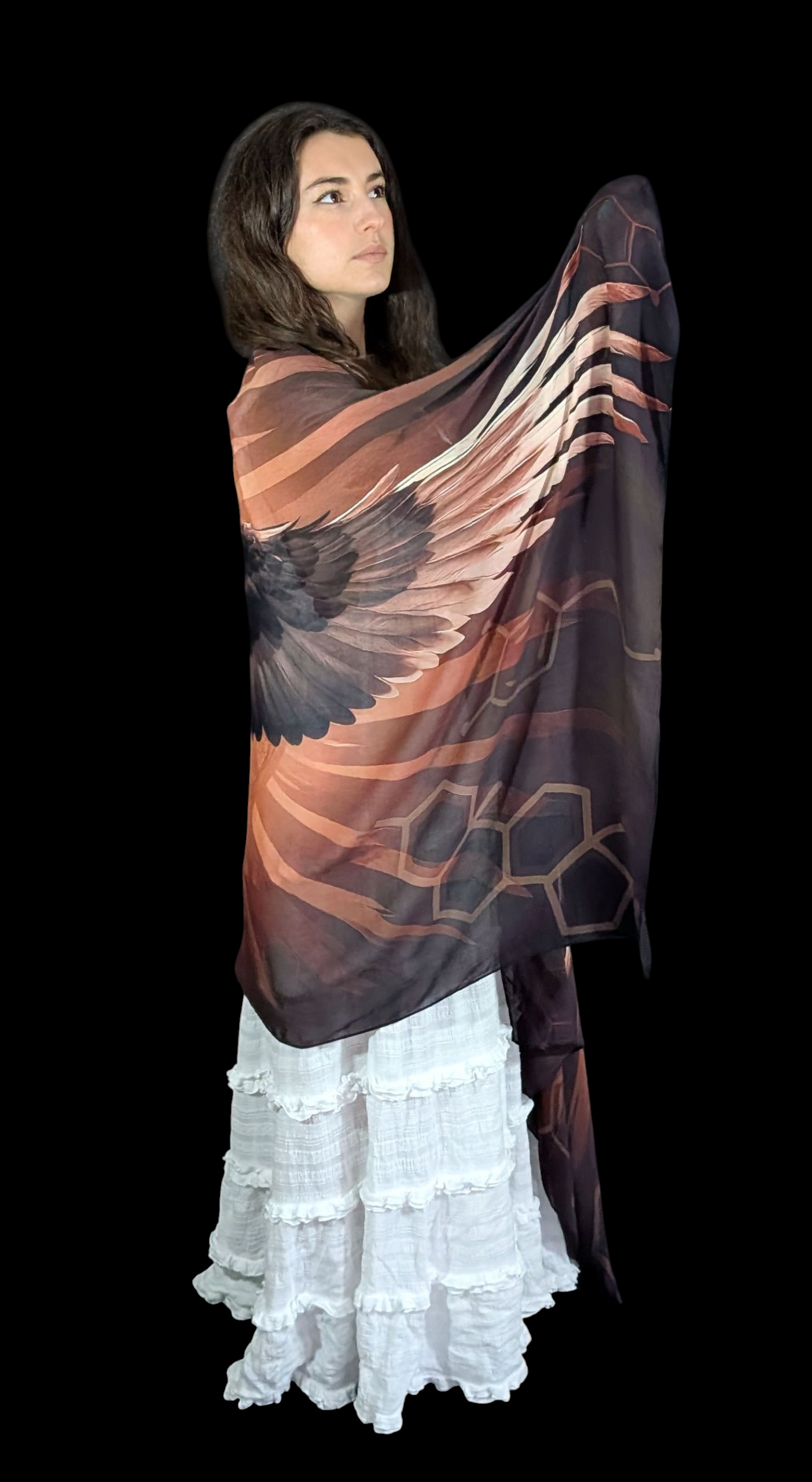 Modal Strength and Confidence Shawl, Eagle Wings