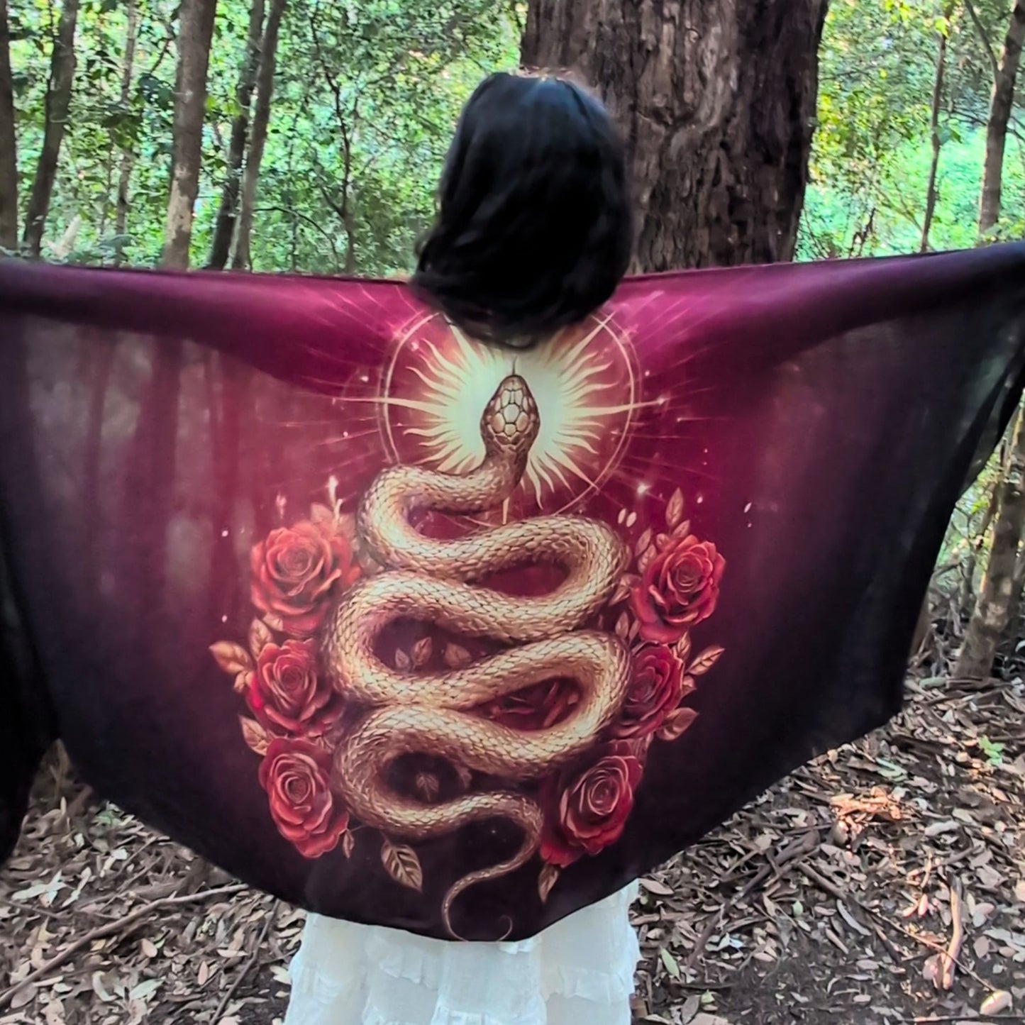 Priestess Awakening Bundle | Rose Quartz Necklace, Priestess Shawl & Snake Earrings