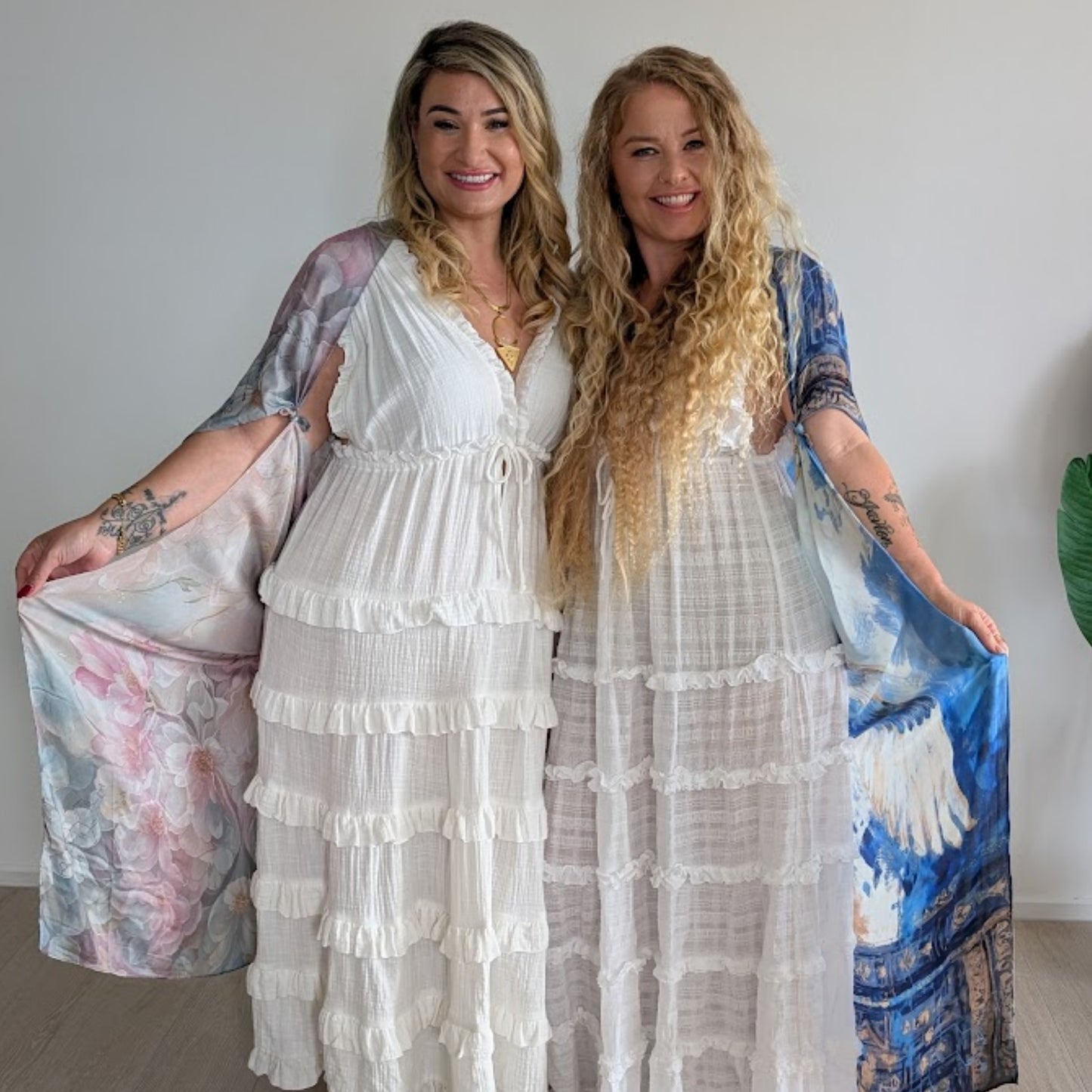 Hormone Balancing Shawl styled as a wrap dress for boho fashion, travel and resort wear
