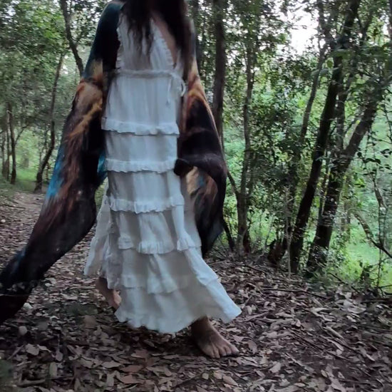 Ascension Shawl Christ Consciousness vegan silk Lord’s Prayer ceremonial kaftan