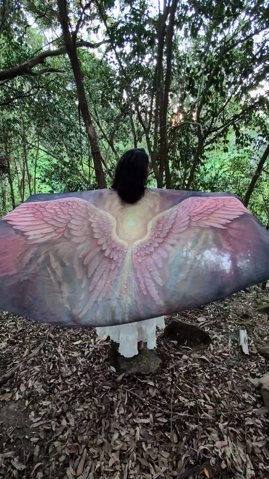 Happiness Shawl angel wing kaftan vegan silk shawl for festivals and ceremonies
