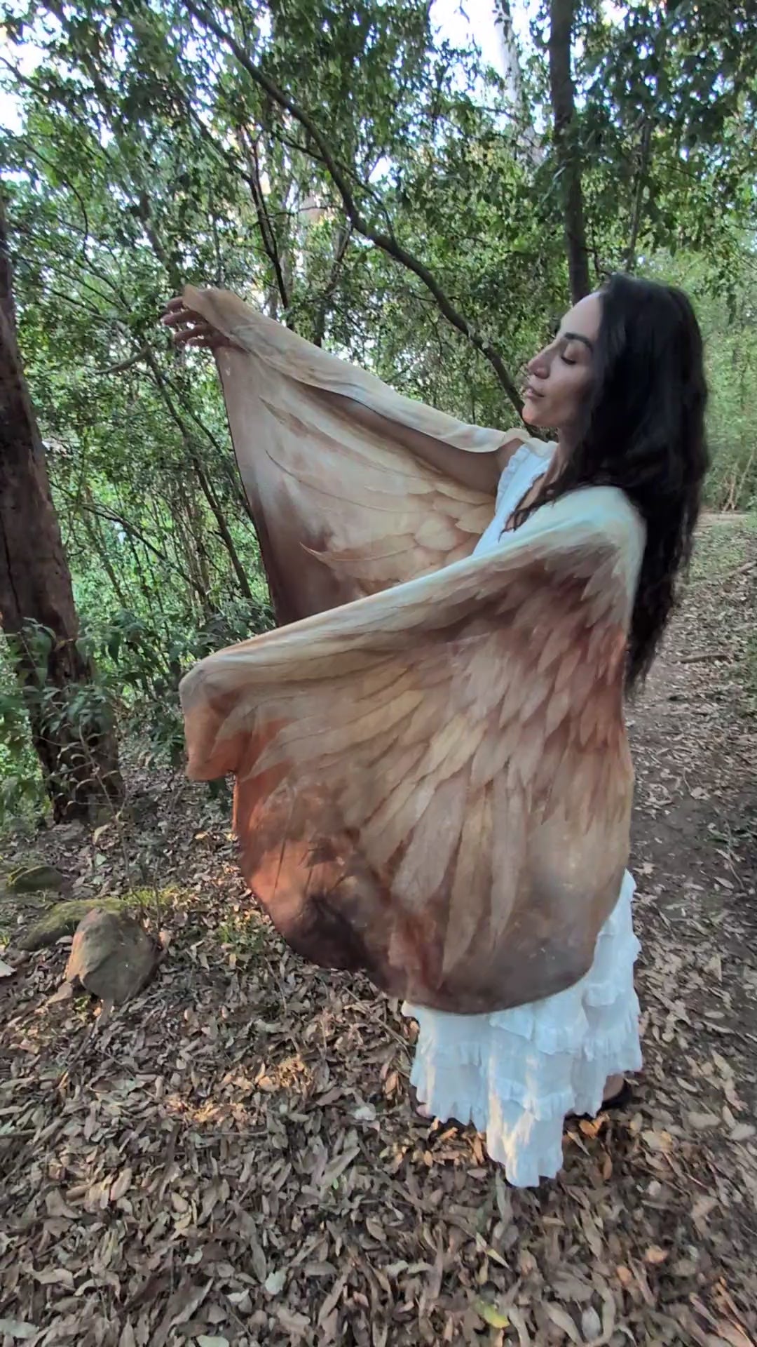 Abundance Shawl angel wing kaftan vegan silk shawl for festivals and ceremonies