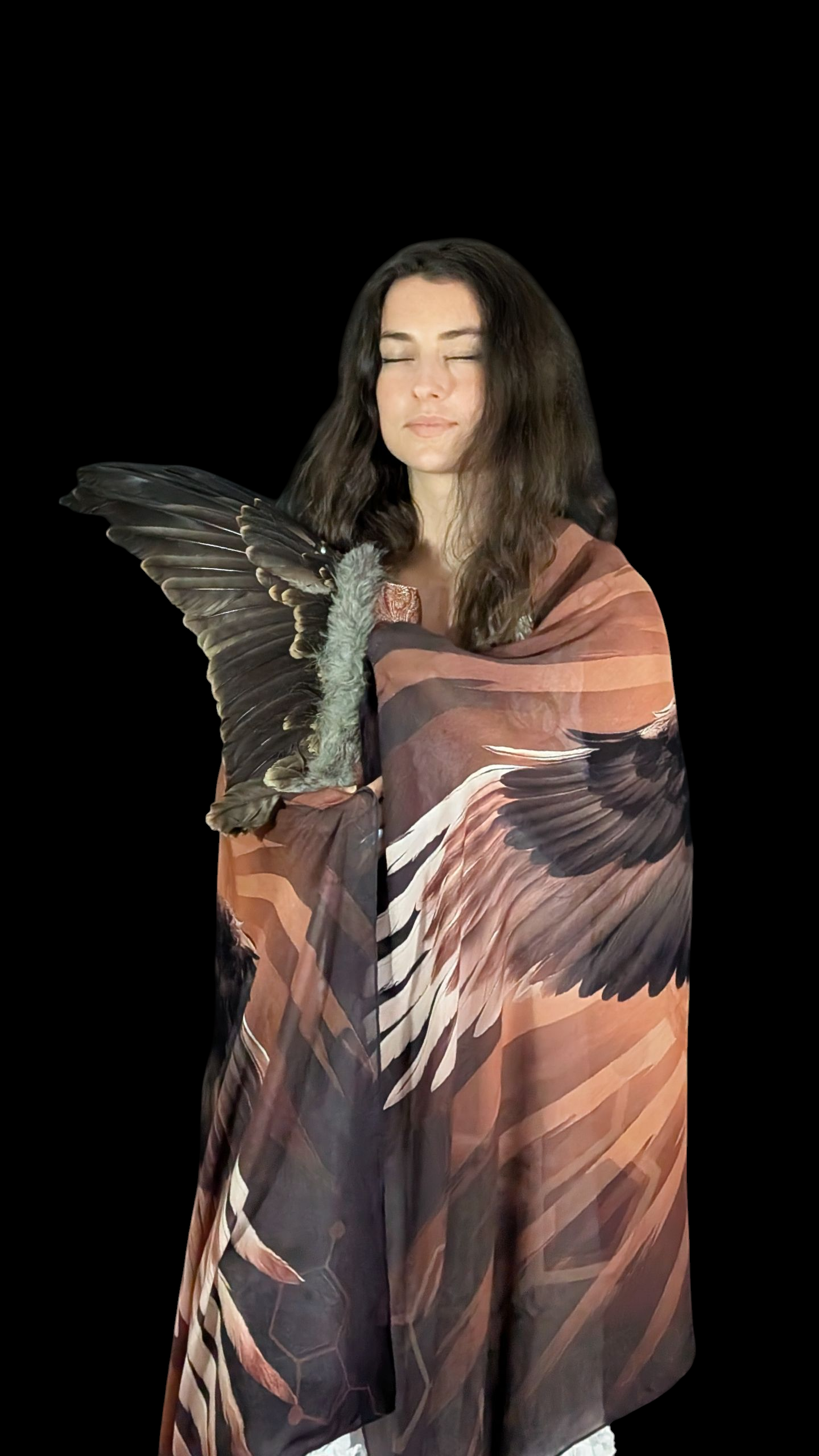 Modal Strength and Confidence Shawl, Eagle Wings
