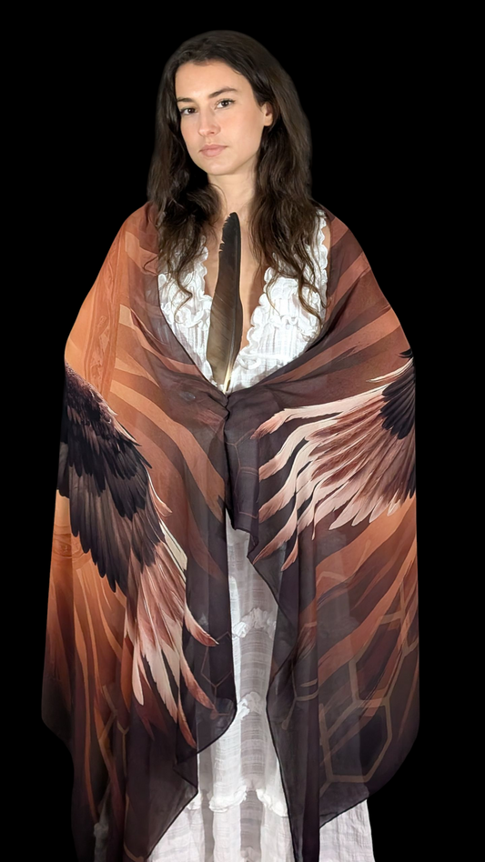 Modal Strength and Confidence Shawl, Eagle Wings