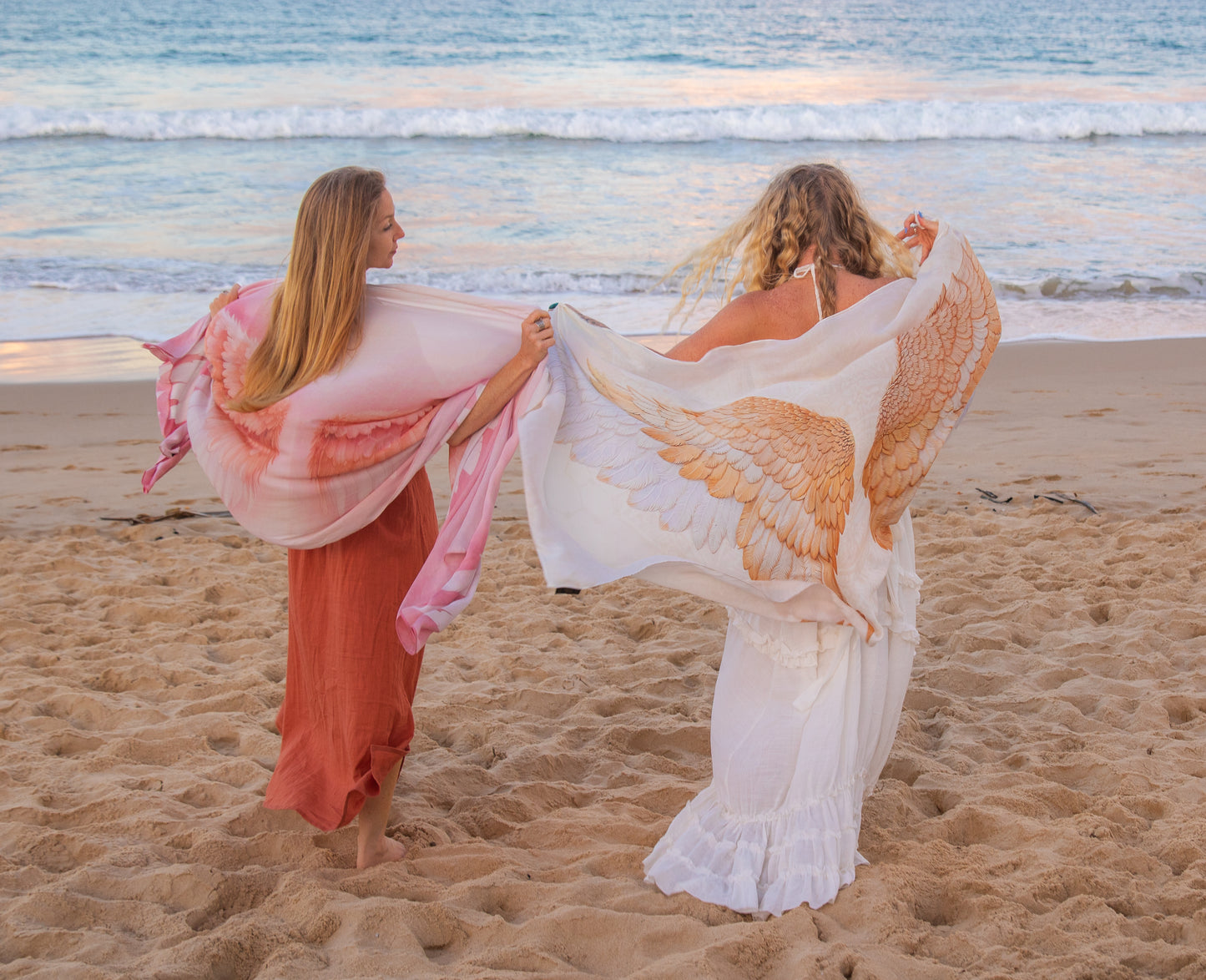 Happiness Shawl angel wing kaftan vegan silk shawl for festivals and ceremonies
