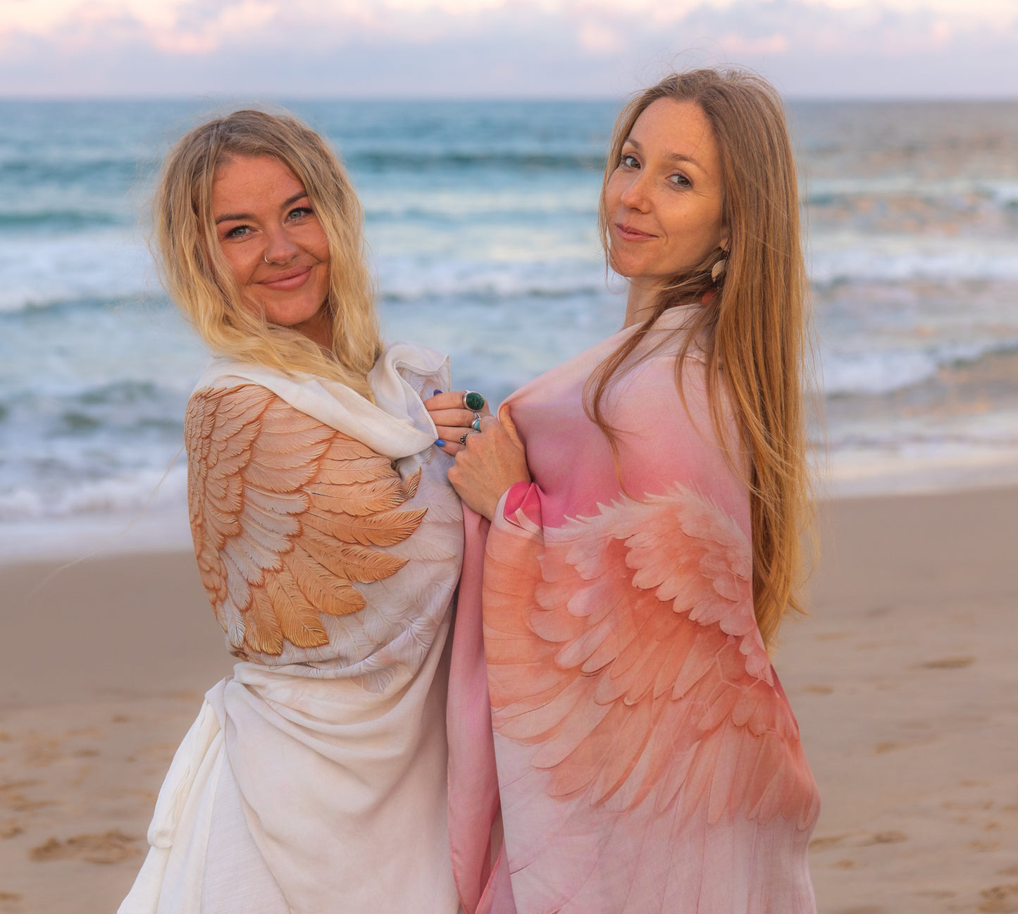 Happiness Shawl angel wing kaftan vegan silk shawl for festivals and ceremonies