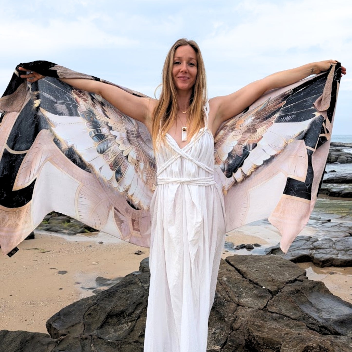Balance Shawl – Egyptian Winged Goddess Scarf
