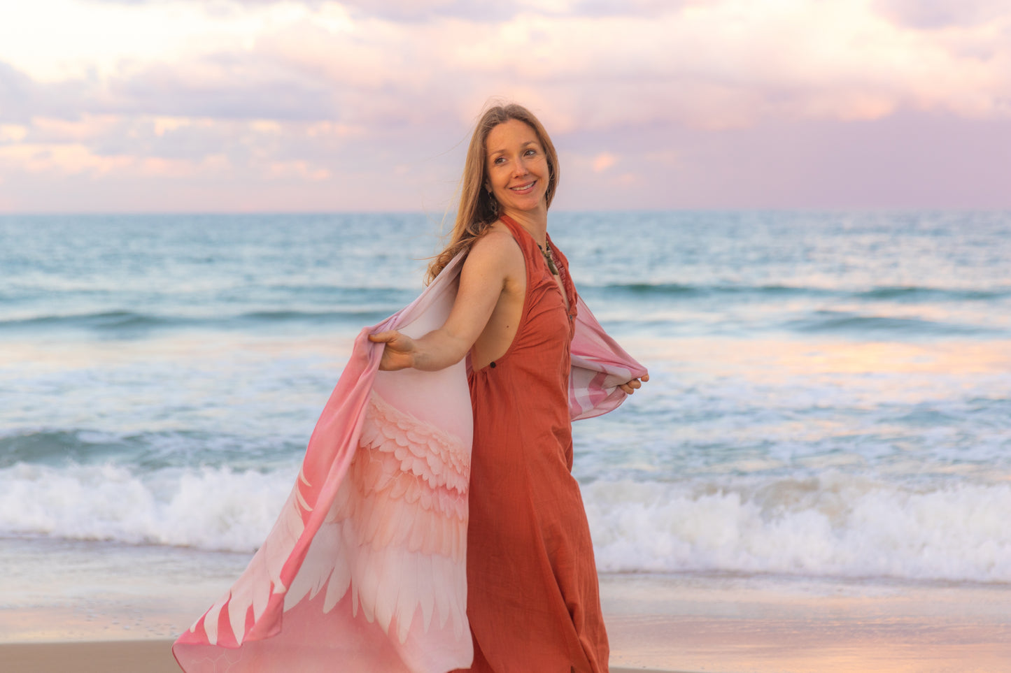 Happiness Shawl angel wing kaftan vegan silk shawl for festivals and ceremonies