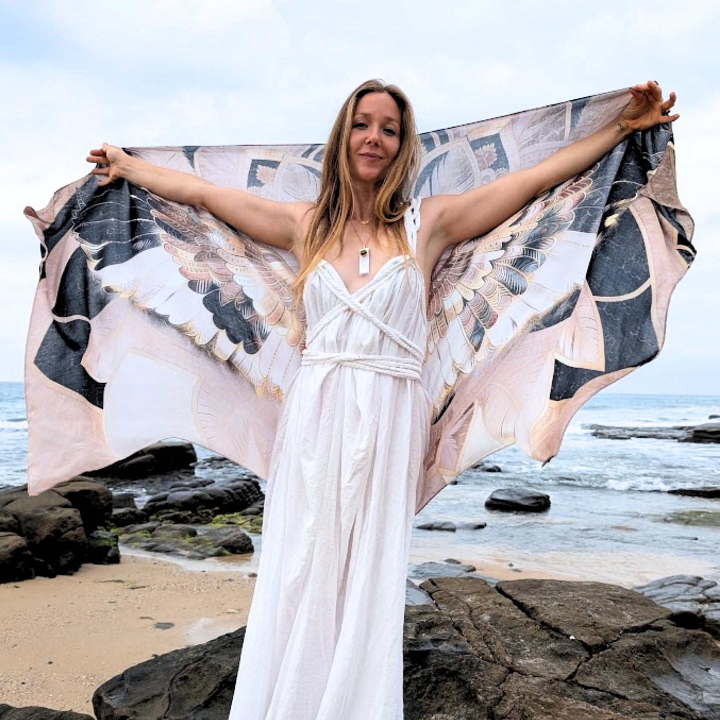 Balance Shawl – Egyptian Winged Goddess Scarf