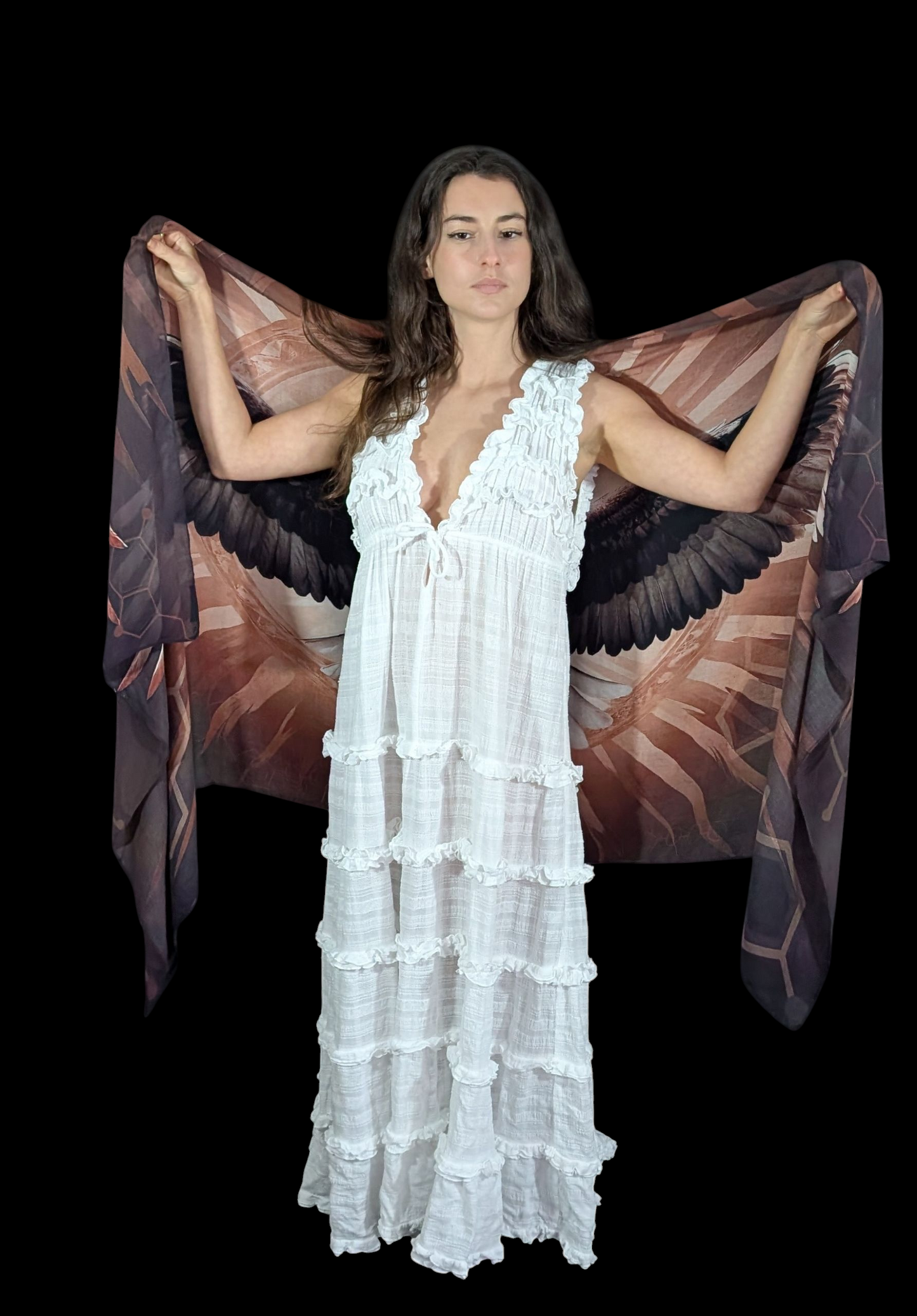 Modal Strength and Confidence Shawl, Eagle Wings