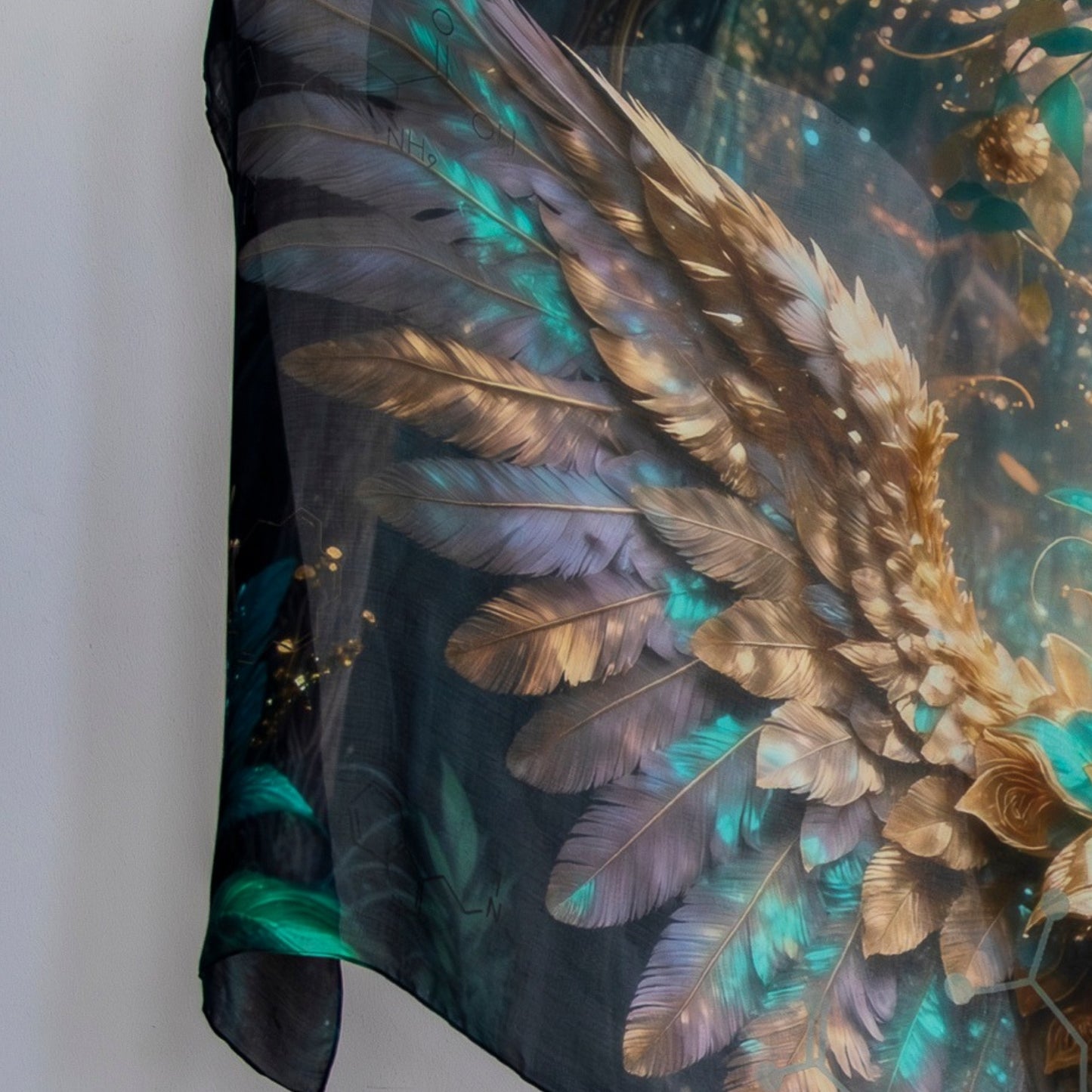 Safety Shawl – Winged Ceremony Clothing for Plant Medicine Journeys. Meditation Scarfe