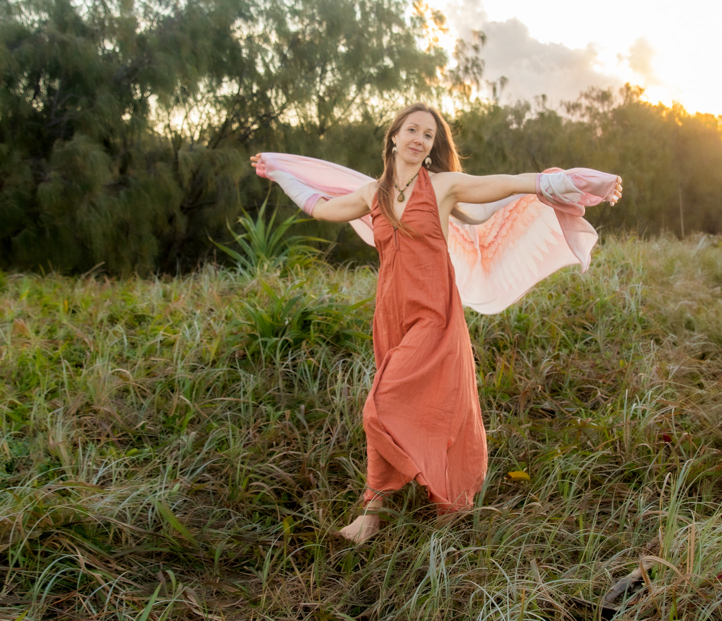 Happiness Shawl angel wing kaftan vegan silk shawl for festivals and ceremonies