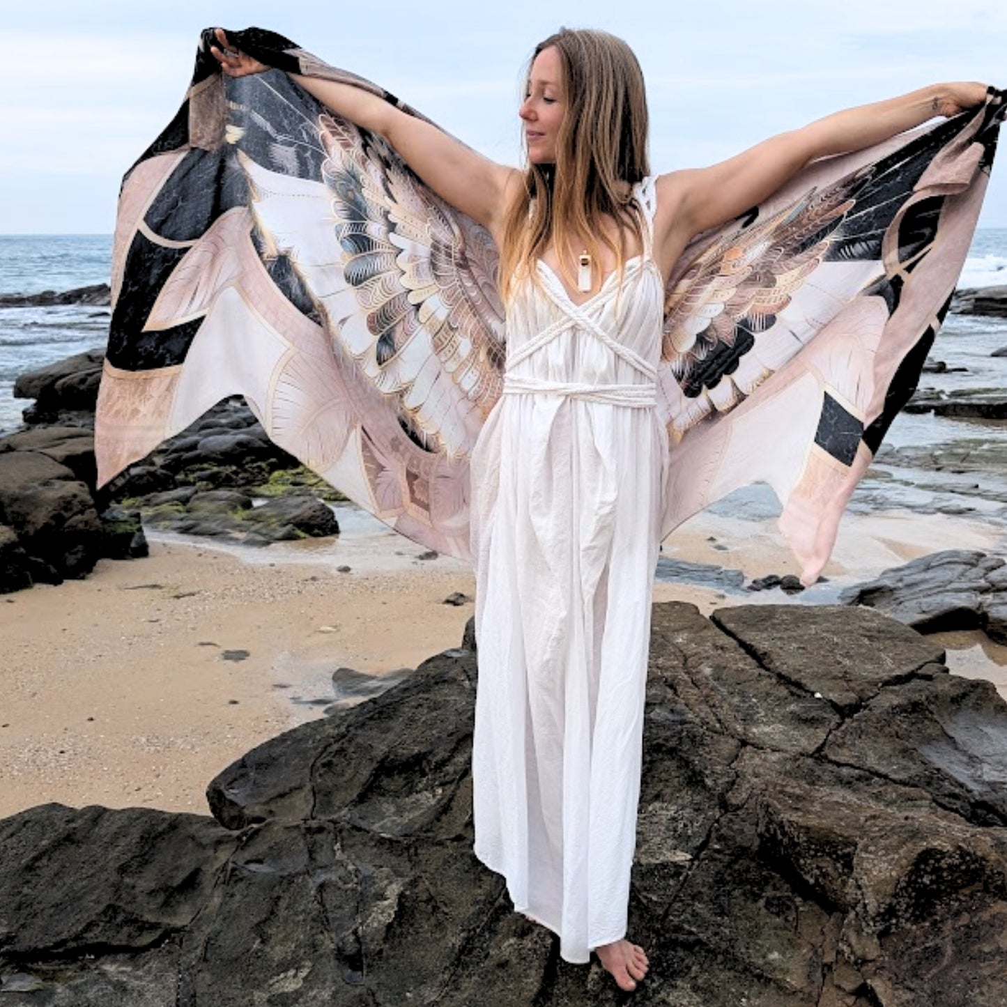 Balance Shawl – Egyptian Winged Goddess Scarf