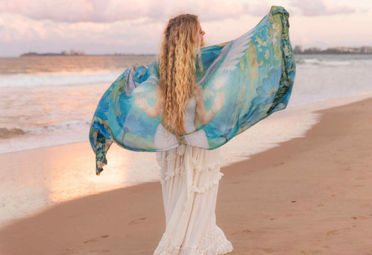 Intuition Shawl – Blue Lotus, Inner Guidance & Spiritual Clarity