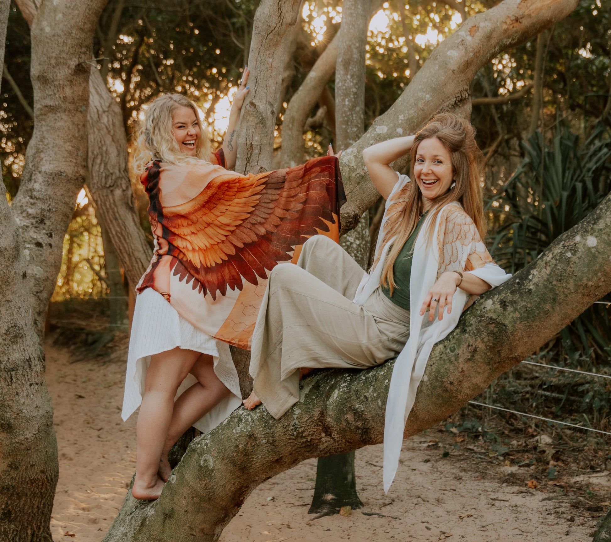 Divine Feminine Shawl styled as a meditation shawl, natural fibre clothing with Hathor goddess artwork