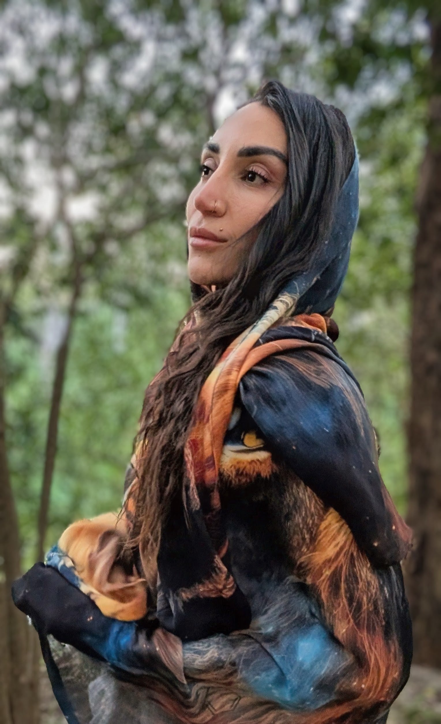 Ascension Shawl Christ Consciousness vegan silk Lord’s Prayer ceremonial kaftan